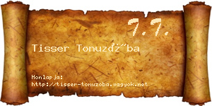 Tisser Tonuzóba névjegykártya